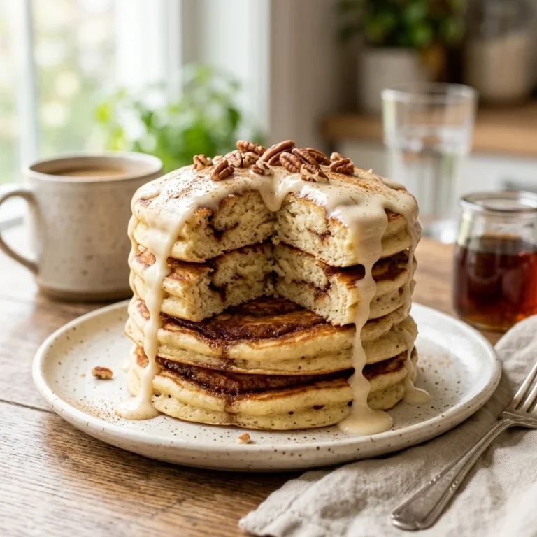 Fluffy Cinnamon Roll Pancakes