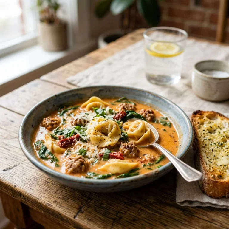 Creamy Tuscan Tortellini Soup