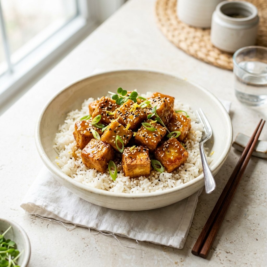 Sticky Lemon Tofu (Crispy & Vegan!) 3 hero 17