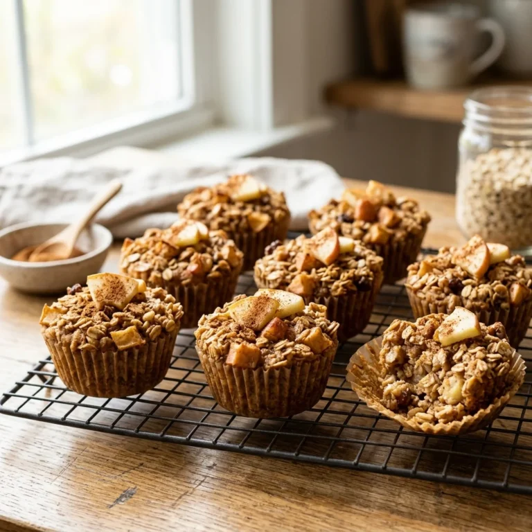 Healthy Baked Oatmeal Cups with Apples & Cinnamon