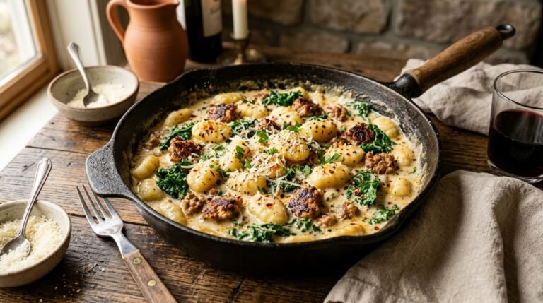 One-Pan Creamy Sausage Gnocchi