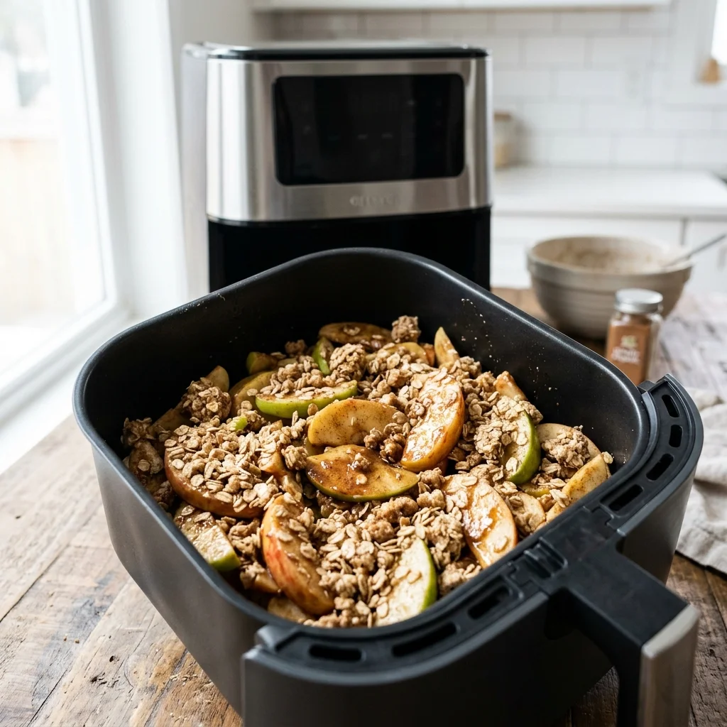 Healthy Air Fryer Apple Crisp 2 Step by step preparation