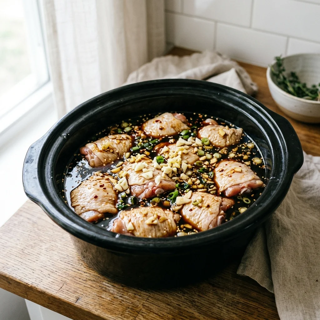 Slow Cooker Honey Garlic Chicken 2 Step by step preparation