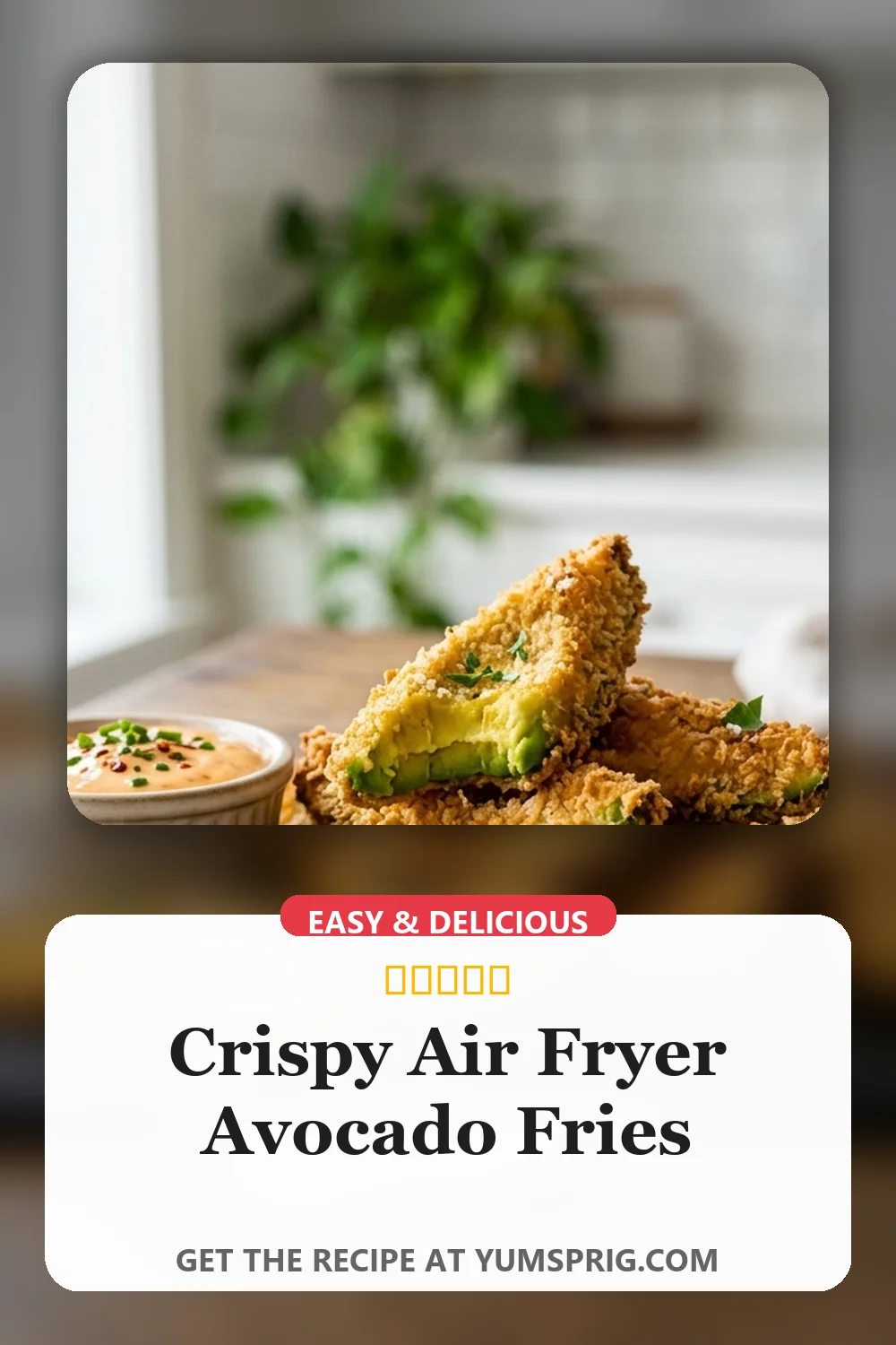 Crispy Air Fryer Avocado Fries 2 Pin for later