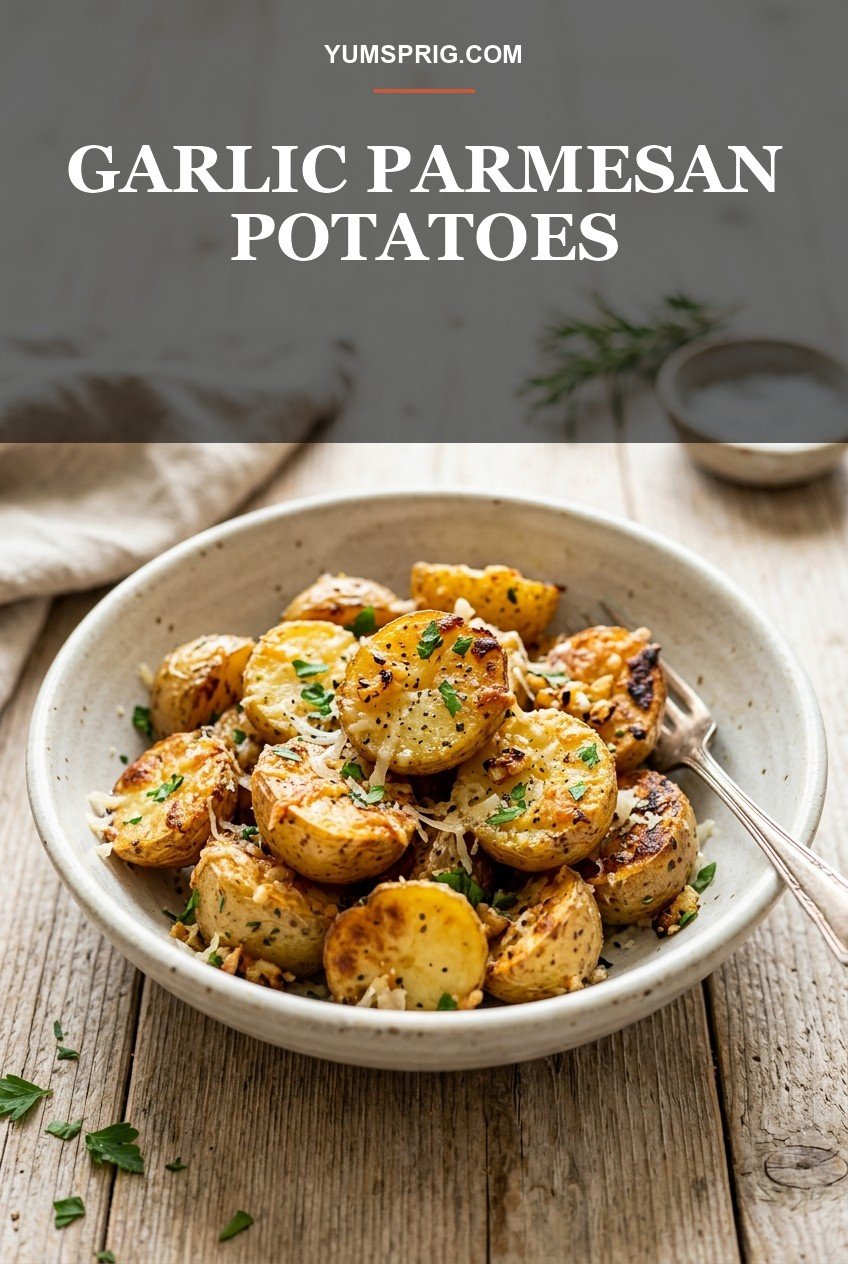 Air Fryer Garlic Parmesan Potatoes 3 Pin for later