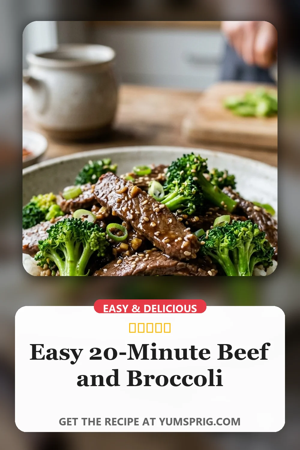 Easy 20-Minute Beef and Broccoli 2 Pin for later
