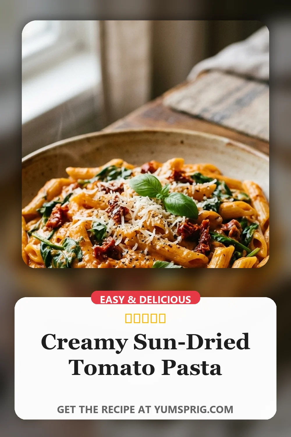Creamy Sun-Dried Tomato Pasta 2 Pin for later