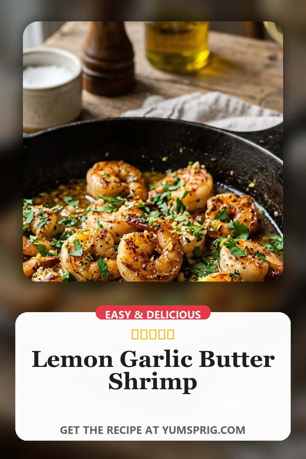 Lemon Garlic Butter Shrimp 2 Pin for later