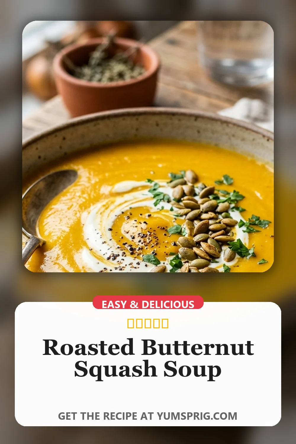 Roasted Butternut Squash Soup 2 Pin for later
