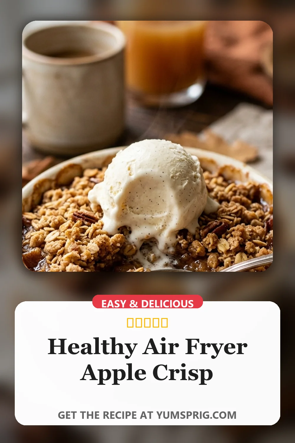 Healthy Air Fryer Apple Crisp 3 Pin for later