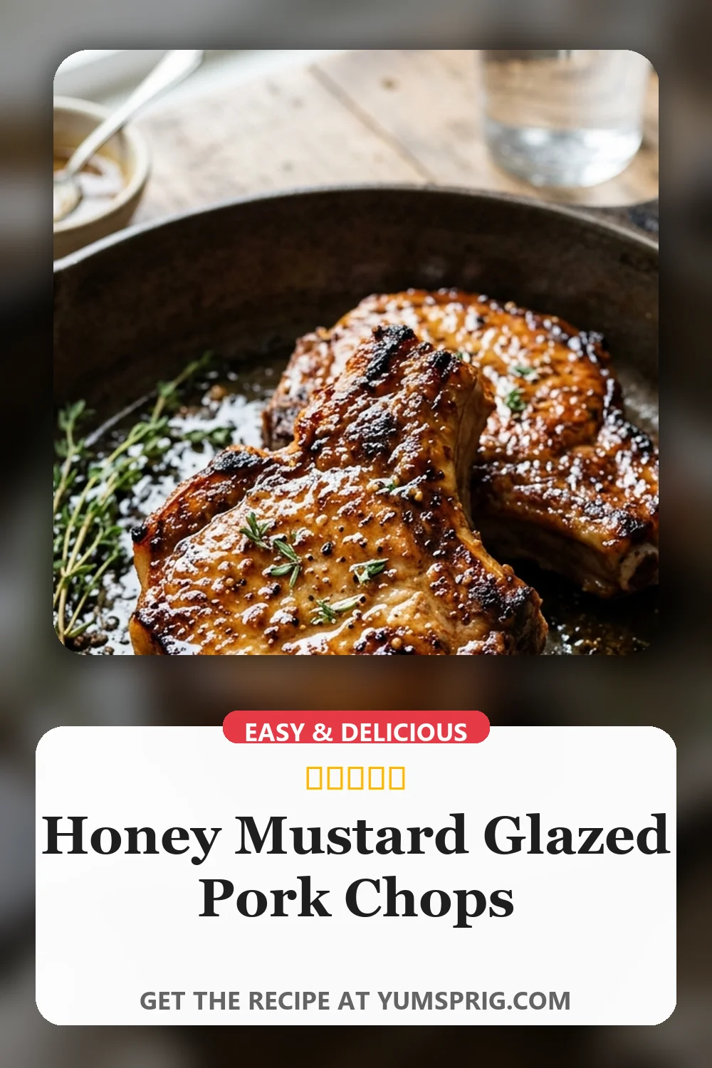 Honey Mustard Glazed Pork Chops 2 Pin for later