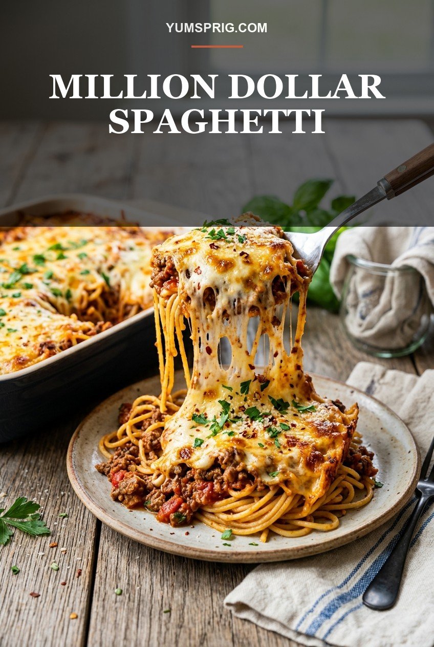 Ultimate Three-Cheese Million Dollar Spaghetti 3 Pin for later