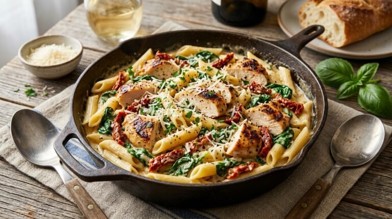 30-Minute Creamy Tuscan Chicken Pasta