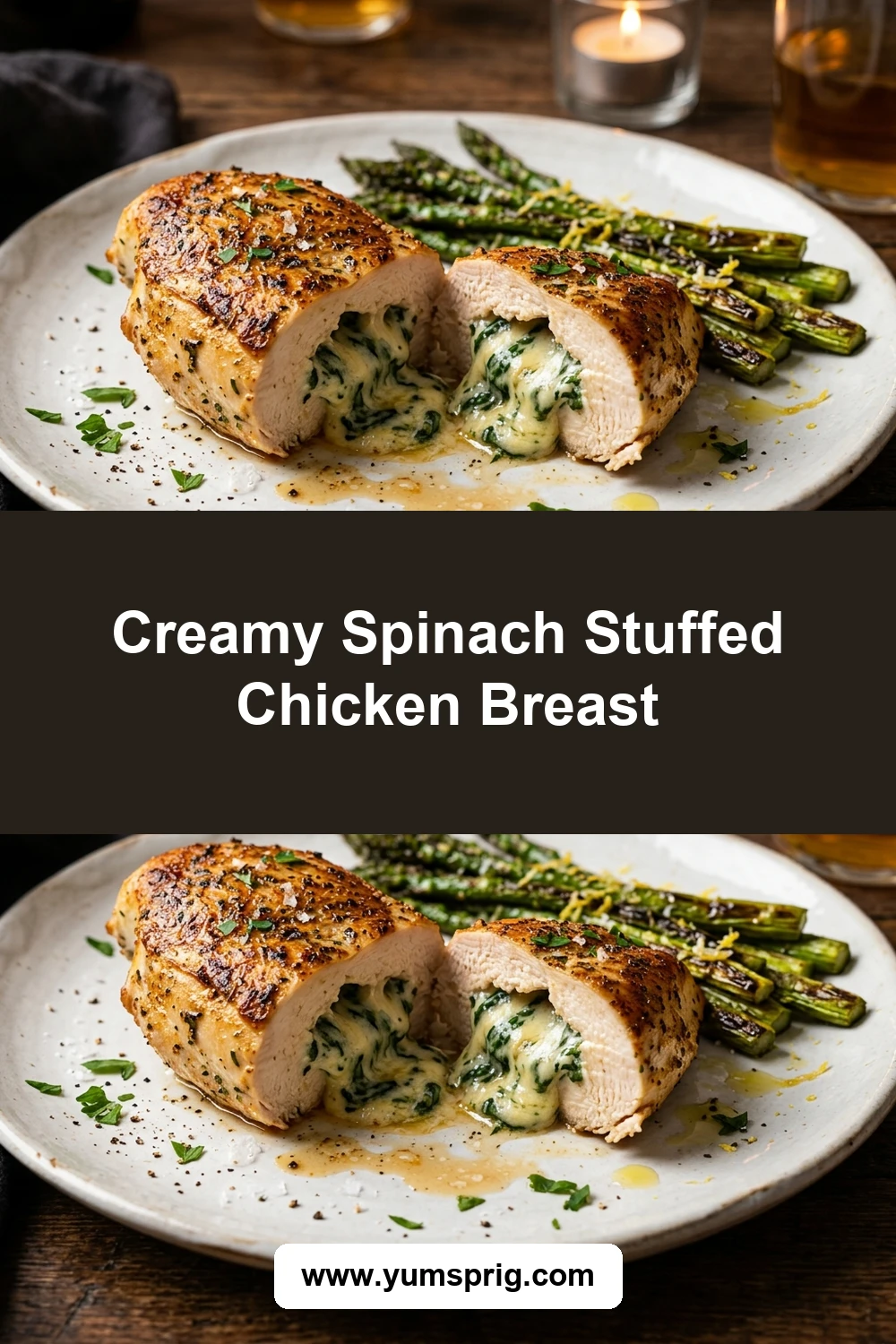 Creamy Spinach Stuffed Chicken Breast