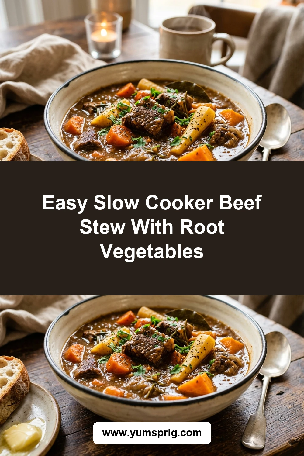 Easy Slow Cooker Beef Stew with Root Vegetables Recipe