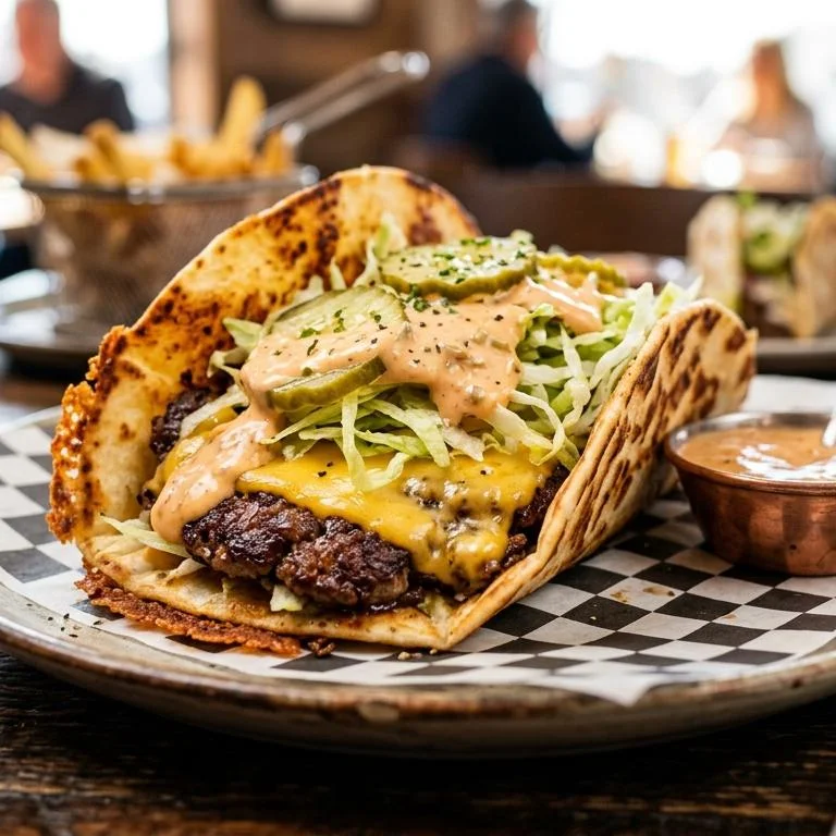 Viral Big Mac Smash Tacos 2 Step by step preparation