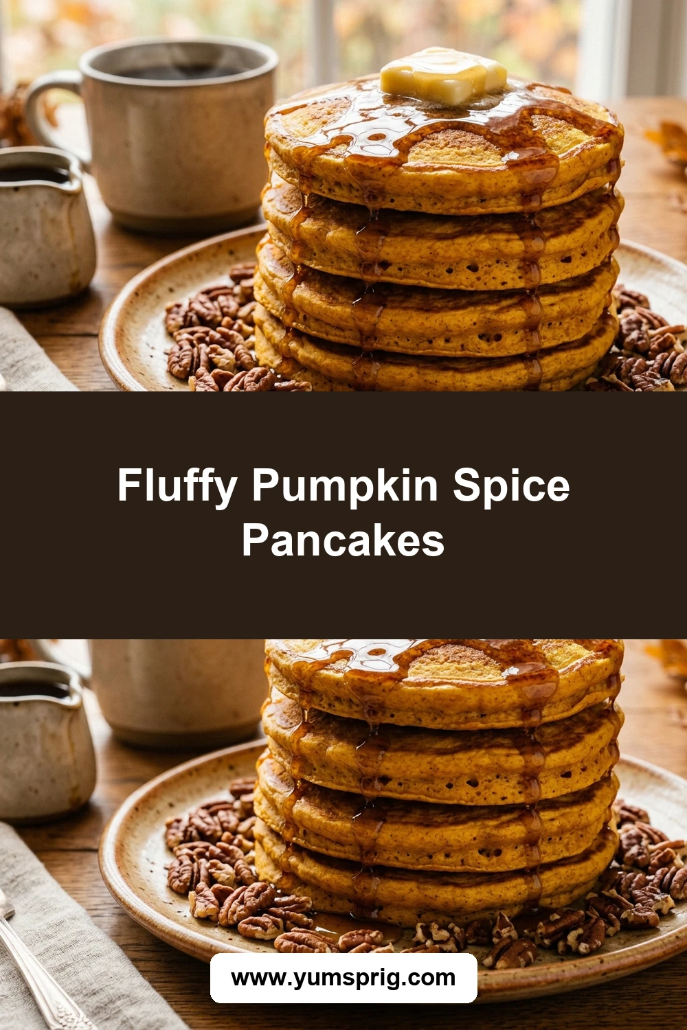 Fluffy Pumpkin Spice Pancakes